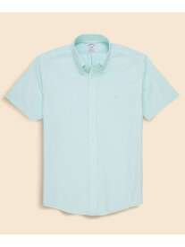 BROOKS BROTHERS ストレッチオックスフォード GFロゴ シーズナルカラー ショートスリーブカジュアルシャツ Regular Fit ブルックス ブラザーズ トップス シャツ・ブラウス ピンク イエロー【送料無料】