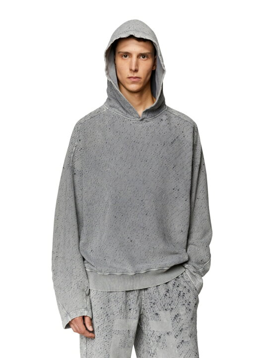 楽天市場】DIESEL メンズ フーデッドスウェット ダメージ加工 