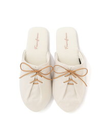 Francfranc サテンレースアップ ルームシューズ アイボリー フランフラン 靴下・レッグウェア その他の靴下・レッグウェア ホワイト【先行予約】*