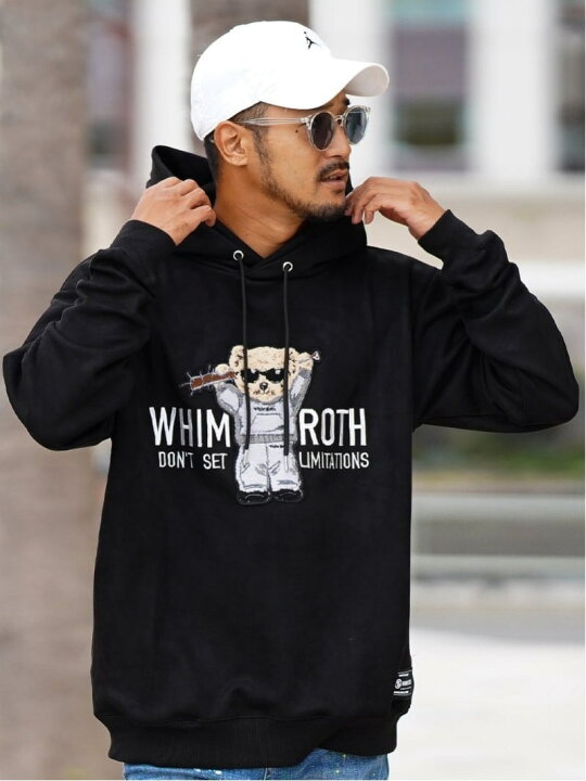 adamsJUGGLER」 「WHIM ROTH」ジップアップパーカー L ブラック メンズ 