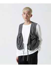 【SALE／30%OFF】GARDEN TOKYO Sasquatchfabrix./サスクワッチファブリックス/DRAWSTRING PK VEST 23SS-GOA-005 ガーデン トップス ベスト・ジレ ネイビー ブラック【RBA_E】【送料無料】