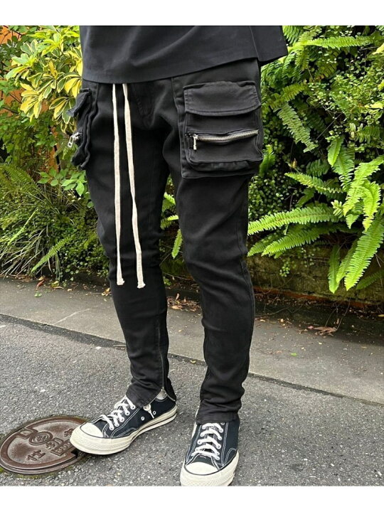 DankeSchon/ダンケシェーン/PREMIUM TC BLACK FLAP PANTS/フラップ  