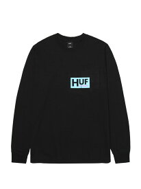 HUF BUSY L/S POCKET TEE ハフ トップス カットソー・Tシャツ ブラック ブラウン【送料無料】