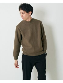 MEN'S MELROSE 【WEB限定】ミラノリブモックネックセーター メンズメルローズ トップス ニット グレー ホワイト パープル ブラウン ブラック【送料無料】