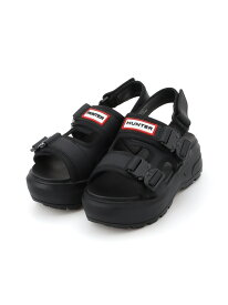 【SALE／10%OFF】HUNTER (U)ユニセックス シティ リベル ネオ レザー バックル サンダル ハンター シューズ・靴 サンダル ブラック【RBA_E】【送料無料】