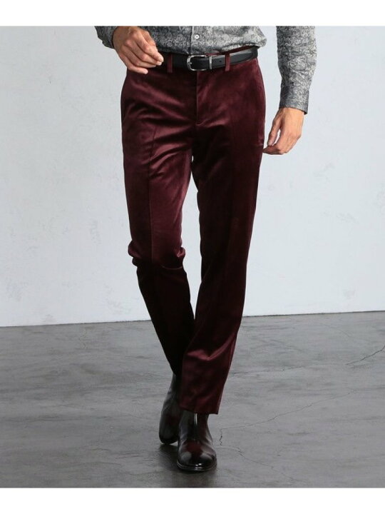 楽天市場 Sale 50 Off Men S Bigi トリコットジャージーベルベット パンツ メンズ ビギ パンツ スラックス ドレスパンツ レッド ブラック Rba E 送料無料 Rakuten Fashion Men