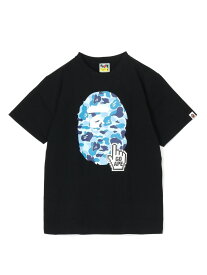 A BATHING APE ABC CAMO BAPE ONLINE TEE -ONLINE EXCLUSIVE- ア ベイシング エイプ トップス カットソー・Tシャツ ブラック ホワイト【送料無料】