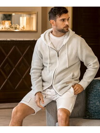 1PIU1UGUALE3 RELAX 1PIU1UGUALE3 RELAX GRADIENT KNIT HOODIE シフォン トップス ニット ブラック ホワイト【送料無料】