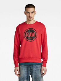 【SALE／50%OFF】G-Star RAW 【公式ショップ】CIRCLE RAW SWEATER ジースターロゥ トップス スウェット・トレーナー レッド【RBA_E】【送料無料】