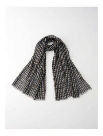 Aquascutum MEN AQ Logo×Club Check STOLE アクアスキュータム ファッション雑貨 マフラー・ストール・ネックウォーマー ネイビー【送料無料】