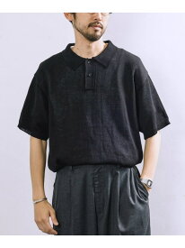 【SALE／61%OFF】Firsthand リラックスフィット ショートスリーブ サマーニットポロシャツ / 半袖ニットポロ 25SS フリークスストア トップス ポロシャツ ブラック グレー【RBA_E】