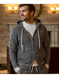 1PIU1UGUALE3 RELAX 1PIU1UGUALE3 RELAX COLOR-COORDINATED CUFFS KNIT HOODIE シフォン トップス ニット ブラック グレー【送料無料】