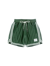 Mitchell & Ness ブランデッド ピンストライプ ゲーム デイ 2.0 ショーツ BRANDED PINSTRIPE GAME DAY 2.0 SHORTS ルーキーユーエスエー パンツ ジャージ・スウェットパンツ グリーン【送料無料】