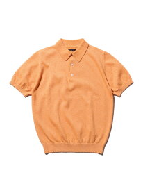 BEAMS PLUS ブークレ ニット ポロシャツ ビームス メン トップス ポロシャツ オレンジ ベージュ グリーン【送料無料】