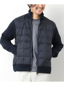NOLLEY'S goodman 【TAION/タイオン】別注HI NECK DOWN JKT WITH SLEEVE KNIT 25AW ノーリーズ ジャケット・アウター ブルゾン・ジャンパー カーキグリーン グレー ブラック ネイビー【送料無料】