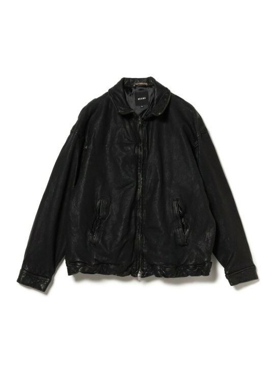 楽天市場】BEAMS ユーズド加工 レザージップブルゾン ビームス メン 
