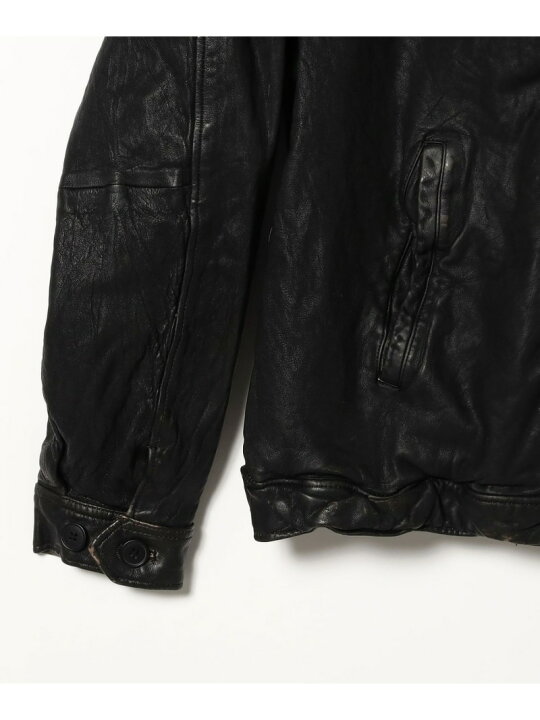 楽天市場】BEAMS ユーズド加工 レザージップブルゾン ビームス メン 
