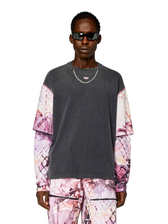 楽天市場】【SALE／40%OFF】DIESEL メンズ Tシャツ 長袖 T-WESHER-N5 