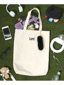 【SALE／7%OFF】Lee Lee リー トートバッグ トート ワンポイント ロゴ 刺繍 推し活 キャンバス しっぽ キーホルダー付 サロンハミュー バッグ トートバッグ ホワイト【RBA_E】【送料無料】