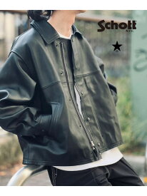 CONVERSE TOKYO 【CONVERSE TOKYO*Schott】LAMB LEATHER JACKET コンバーストウキョウ ジャケット・アウター ライダースジャケット ブラック【送料無料】