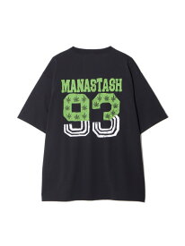 MANASTASH MANASTASH/マナスタッシュ/RE:POLY TEE 93/リポリTシャツ93 マナスタッシュ トップス カットソー・Tシャツ ブラック ホワイト オレンジ【送料無料】