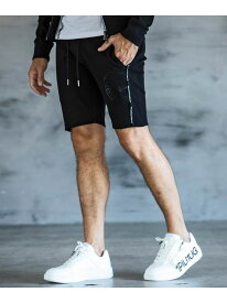 【SALE／20%OFF】1PIU1UGUALE3 RELAX (M)1PIU1UGUALE3 RELAX/USB-24027 サークルロゴパイピングハーフパンツ シフォン パンツ ジャージ・スウェットパンツ ブラック【RBA_E】【送料無料】