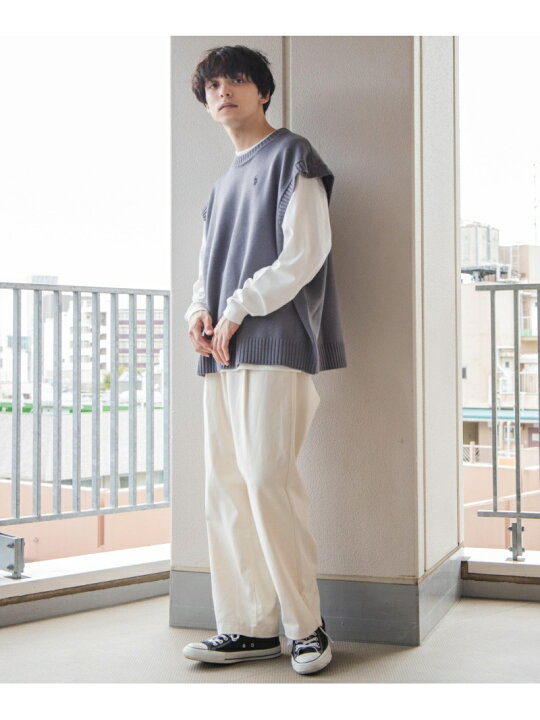 楽天市場 Sale 38 Off メンズwego 別注 Uspolo ルーズニットベスト ウィゴー トップス その他のトップス グリーン ベージュ ブラック グレー Rba E Rakuten Fashion Men