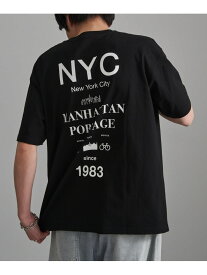 【SALE／30%OFF】Manhattan Portage Manhattan Portage/別注 ニューヨークシティストリートカルチャーTシャツ カセットチャート トップス カットソー・Tシャツ ホワイト ブラック グレー【RBA_E】【送料無料】