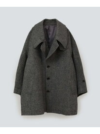 【SALE／50%OFF】CONVERSE TOKYO LAMBSWOOL HERRINGBONE OVERCOAT コンバーストウキョウ ジャケット・アウター ピーコート ブラウン ブラック【RBA_E】【送料無料】