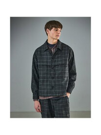 ABAHOUSE LASTWORD 【セットアップ対応】ウールライク チェック CPOシャツブルゾン / ボックスシ アバハウス ジャケット・アウター ブルゾン・ジャンパー グレー【送料無料】