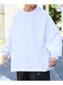 【SALE／40%OFF】CHOW DOWN ワイドシルエット ワンポイント刺繍 クルーネック ロングスリーブTシャツ 【限定展開】 25AW フリークスストア トップス カットソー・Tシャツ ネイビー ブラック グレー ホワイト【RBA_E】