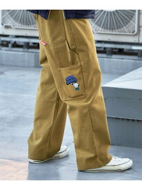 BEN DAVIS / WHITE LABEL 【BEN DAVIS(ベンデイビス)】 EMBRO PAINTER PANTS / ペインター 配色 刺繍 ストレート ワイドシルエット ワーク ゴリラ ルーズ ナバル パンツ その他のパンツ ブラック ホワイト オレンジ カーキ ブラウン グリーン ブルー【送料無料】