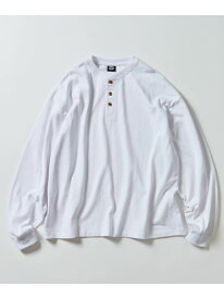 【SALE／41%OFF】FREAK'S STORE 9オンス Heavyweight ビッグシルエット ヘンリーネック ロングスリーブTシャツ/ヘビーウェイト/ロンTEE 【限定展開】 25AW フリークスストア トップス カットソー・Tシャツ ネイビー ブラック グレー ホワイト【RBA_E】