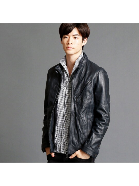 楽天市場】【SALE／76%OFF】NICOLE CLUB FOR MEN ラムレザーブルゾン 