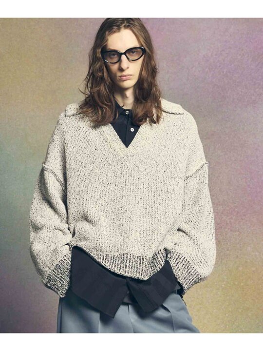 楽天市場】MAISON SPECIAL Plating Skipper Prime-Over Knit Pullover 