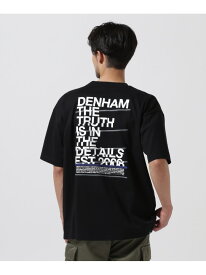 ROYAL FLASH DENHAM/デンハム/TOKYO CUTTING AND CONCEPT TEE ロイヤルフラッシュ トップス カットソー・Tシャツ ブラック ホワイト【送料無料】