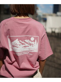 【SALE／35%OFF】OUTDOOR PRODUCTS OUTDOOR PRODUCTS/(M)バック プリント Tシャツ ジーンズメイト トップス カットソー・Tシャツ グリーン カーキ ピンク ブラック ブルー ベージュ ホワイト【RBA_E】