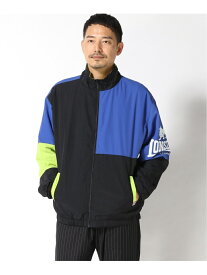 【SALE／30%OFF】LONSDALE LONSDALE/(U)ナイロンワッシャーカラーブロックトレーニングジャケット/セットアップ対応 グリーンスクエア ジャケット・アウター ブルゾン・ジャンパー グリーン パープル ブラック【RBA_E】【送料無料】