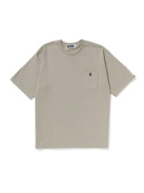 A BATHING APE APE HEAD ONE POINT RELAXED FIT POCKET TEE M ア ベイシング エイプ トップス カットソー・Tシャツ ベージュ ブラック グレー カーキ ピンク パープル ブルー ホワイト【送料無料】