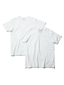 Hanes HANES/(M)JAPAN FIT ジャパンフィット Vネック Tシャツ ジーンズメイト トップス カットソー・Tシャツ ホワイト