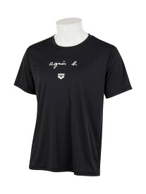 agnes b. FEMME 【ユニセックス】SDX6 TS ARENA agnes b. x arena Tシャツ アニエスベー トップス カットソー・Tシャツ ブラック【送料無料】