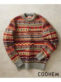 【SALE／30%OFF】JOURNAL STANDARD relume 【COOHEM / コーヘン】フェアアイル ニットプルオーバー ジャーナル スタンダード レリューム トップス ニット ブラウン イエロー【RBA_E】【送料無料】