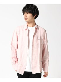 【SALE／50%OFF】REPLAY (M)リネンレギュラーフィットシャツ リプレイ トップス シャツ・ブラウス ピンク ブルー【RBA_E】【送料無料】