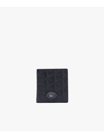 LACOSTE モノグラム RFID 二つ折りレザーウォレット ラコステ 財布・ポーチ・ケース 財布 ブラック【送料無料】