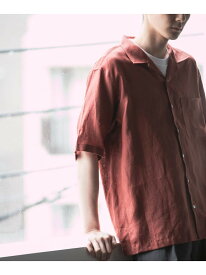 URBAN RESEARCH LinenOpenCollorShirts アーバンリサーチ トップス シャツ・ブラウス ホワイト ブルー オレンジ【送料無料】