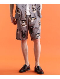 【SALE／30%OFF】Schott HAWAIIAN SHORTS"DOG"/ハワイアンショーツ"ドッグ ショット パンツ その他のパンツ グレー グリーン オレンジ【RBA_E】【送料無料】