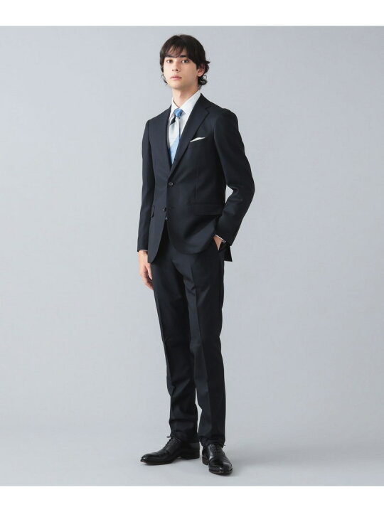楽天市場】BEAMS HEART MEN ハイグレード ネイビー ソリッド 3ピース 