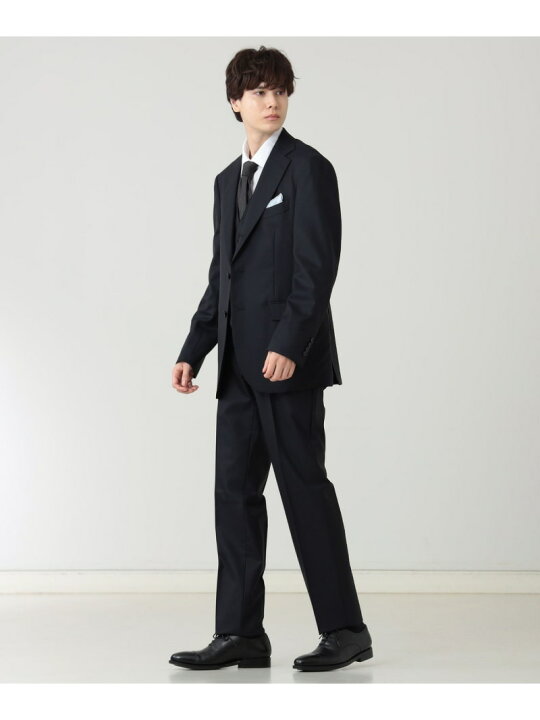 楽天市場】BEAMS HEART MEN ハイグレード ネイビー ソリッド 3ピース 