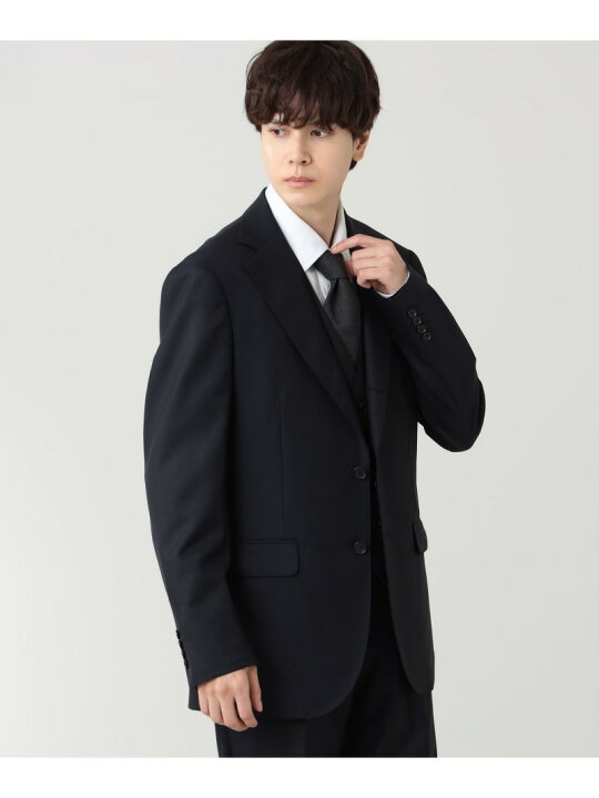 楽天市場】BEAMS HEART MEN ハイグレード ネイビー ソリッド 3ピース 