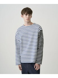 Bshop ORCIVAL ｜ ハーレクイン コットンロード クルーネック フレンチバスクTシャツ MEN ビショップ トップス カットソー・Tシャツ グレー ネイビー【送料無料】